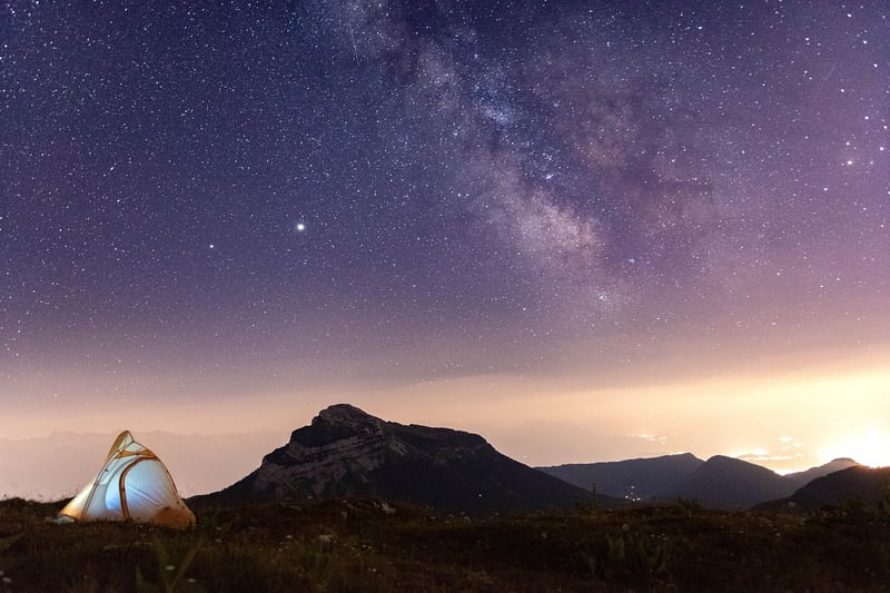 Camping under the stars
